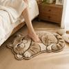 Special-shaped Cat Shaped Rug Absorbent Animal Door Mat Fashion Cat Shaped Carpet  Entryway Floor