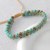 Natural Agate Beaded Hand Chain With Geometric Design For Yoga And Gift Giving