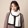 New Red Birthday Christmas Gift for Girls Scarf for Girls Winter Thickened Warm High-end Solid Color Student Scarf