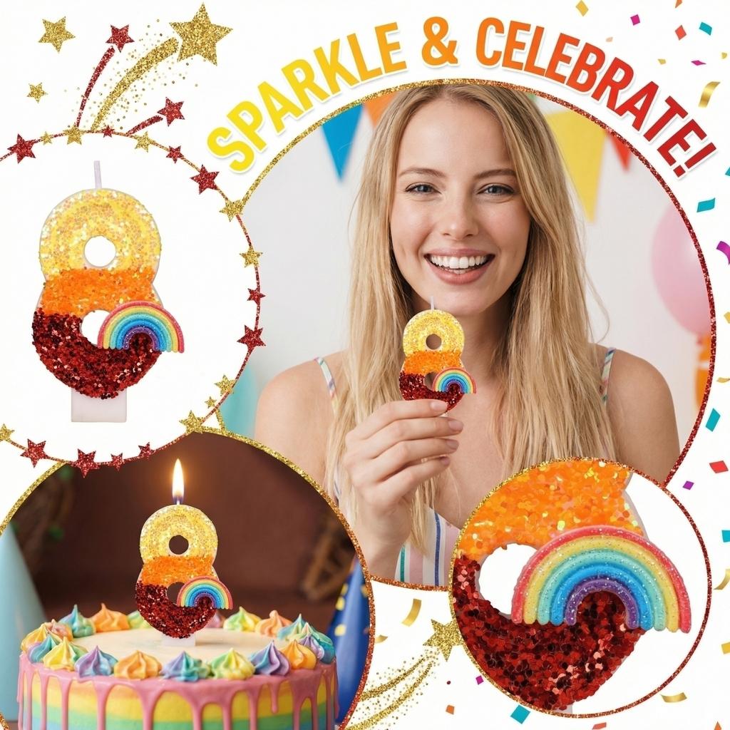 Fashion Cartoon Creative Birthday Candles Party Digital Candles