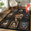 Bulldog Legacy Frames Pattern Rug Floor Mat for Living Room or Bedroom Soft and Comfortable Carpet a Gift for Birthday and Holiday.