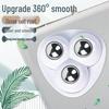 Adjustable Adhesive No-Punch Caster: Three-Ball Universal Bearing, Load-Bearing, Wear-Resistant Pulley for Household Use.