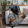 Tuniu Cute Dog Print Fleece Blanket for Sofa Bed Room Warm Winter Gift Idea