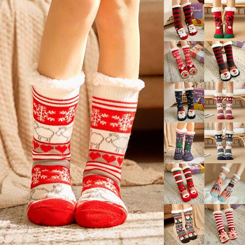 Festive Christmas Slipper Socks Featuring Soft Faux Fleece Lining And Gripper Soles