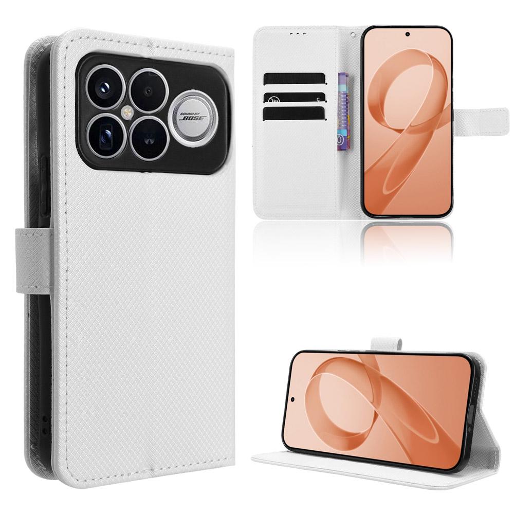 

Чохол-книжка для Xiaomi Poco F8 Ultra, Redmi K90 Pro Max з ПУ шкіри, повний захист корпусу [блокування RFID], чохли для телефонів білий