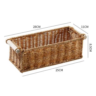 Europäischer Stil Imitation Rattan Schreibtisch-Aufbewahrungskorb