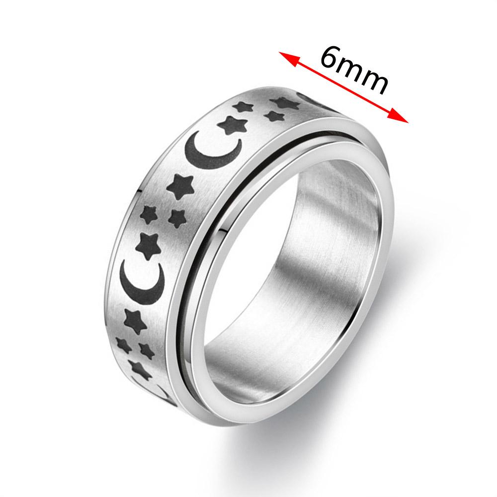 Anxiety Ring Figet Spinner Rings For Women & Men Stainless Steel Rotate Freely Spinning Anti Stress Accessories Jewelry Gifts
