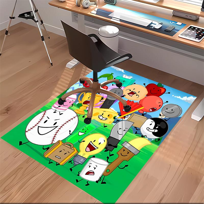 1pc Inanimate Insanity Print Area Rug - Soft, Washable Non-Slip Indoor Mat for Office Chairs, Living Room, Home Office Decorative Rug