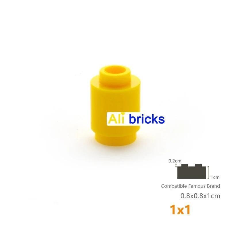 50g/178PCS 3062 1x1 Cylindrical Block Moc Color Loose Parts Compatible with Brick DIY Children's Toy Assembly Storage