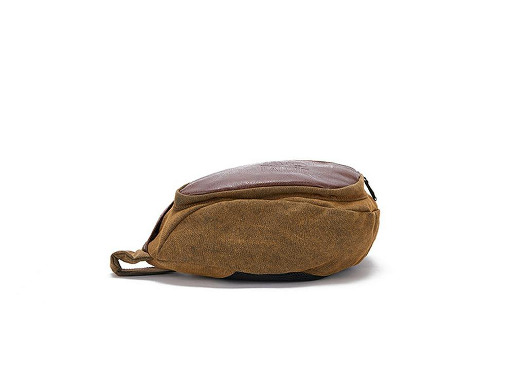 Retro Halbmondförmige Canvas Umhänge-Brusttasche für Herren - Europäisch & Amerikanisch Exklusiv