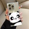 Clear Square Back Tube Case Protection For iPhone 16 ProMax 15 Plus 11 14 Pro Max 13 12 Baby Panda Pattern