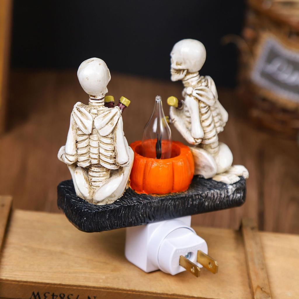 Flame Lamp Resin Craft Halloween Decoration Halloween Atmosphere Lamp Lighting Night Light