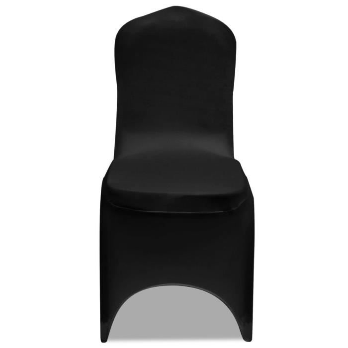 Housse de chaise - vidaXL - 100 pcs - Noir - Synthétique - Extensible