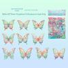 Yuezhen Gilded Butterfly Dream Stickers: Retro Gold-Stamped, Waterproof PET Stickers for Kids' Handbooks & Crafting.