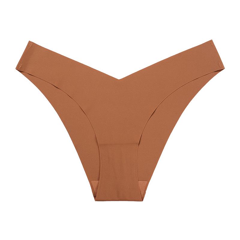 Plus Size Ice Silk Seamless Maternity V-Neck Low Waist One-Piece Sport Breathable Brazilian Panties