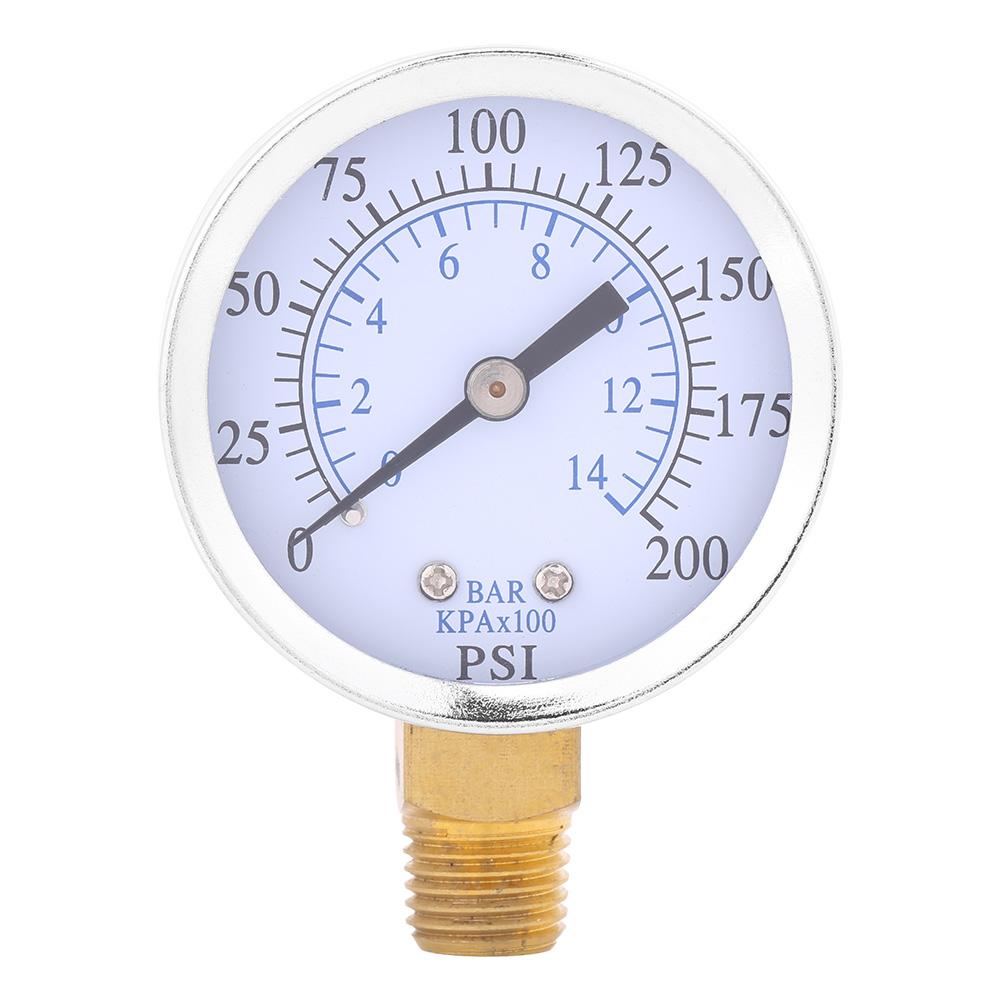 

Air Compressor Pressure Hydraulic Gauge 14 NPT 0200PSI 014bar Manometer