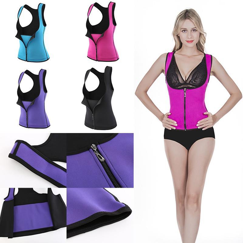 Women Neoprene Waist Trainer Sweat Slimming Body Shaper Corset Vest