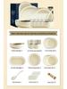 Mode Lanka Modern Silver Rim 2-Person Dinnerware Set