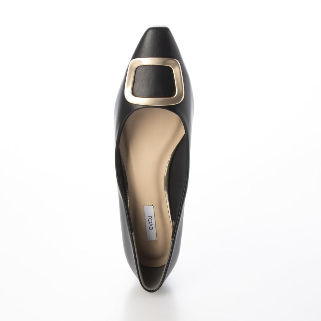 [Evol] Rain or Shine, Cushioned, Gold Buckle 4.5cm Pumps