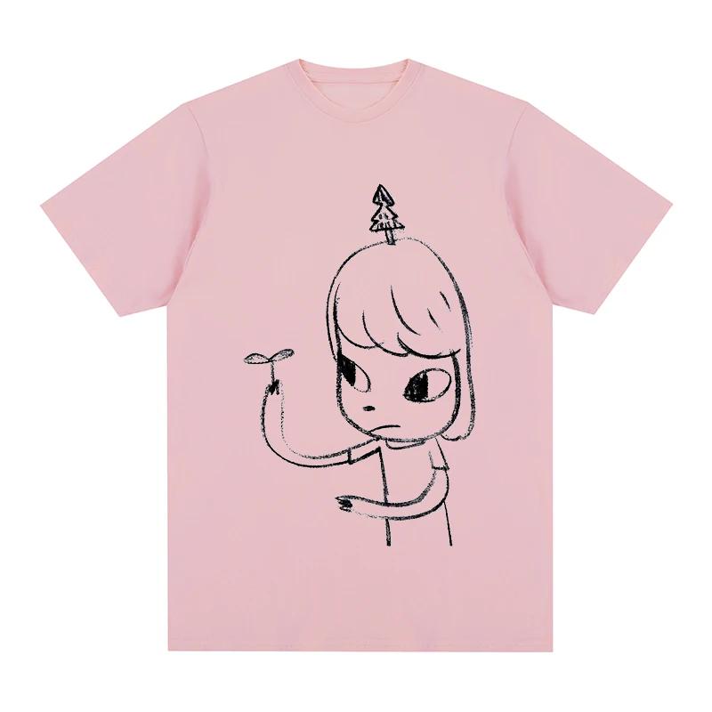 Yoshitomo Nara flower T-shirt Vintage Cotton Men T shirt New TEE TSHIRT Womens Tops