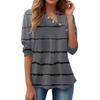 Women's T Shirt Tee Print Button Long Sleeve Daily Weekend Fashion V Neck Pullover Tops