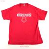 Port Company Horsepower Red T Shirt No Size Vintage Stretched Homme Comfortable Breathable Casual Stylish