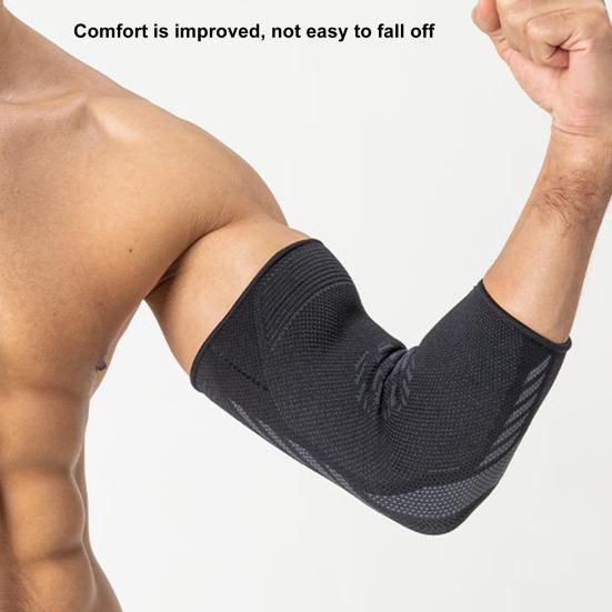 1Pc Elbow Brace Ergonomic Design Compression Shock Absorption High Stretchy Knitting Elbow Protection Not Tight Elastic Gym Sport Arm Sleeve