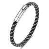 2026 Europe, America, Men's Genuine Leather Steel Wire Bracelet Buckle Bracelet