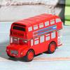 Cartoon Bus Alloy Car Toy Highly Simulation Children Kid Pull Back Vehicle Toy Model(Red )