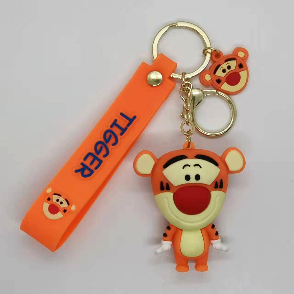 Creative Cartoon Cross Border Large Mickey Minnie Goofy Winnie The Bear Jumping Tiger Donald Duck Daisy Keychain Bag Y2k Fashion