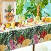 Hawaiian Luau Tablecloths Tropical Palm Leaves Table Cloth Hawaii Disposable Plastic Table Cover Birthday Summer Beach Supplies