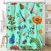 Green Dragonfly Butterfly Shower Curtain Waterproof Bath Decor Customizable 3D Printing Home Decoration