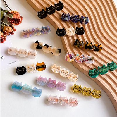 Nowy klips do grzywki z kwasu octowego 6,3 cm Trzy Małe Kotki Wykwintna Moda Zwierzęcy Klips Dziobak Akcesoria do Włosów