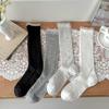 Summer Lightweight Ankle Socks Made of Children's Mulberry Silk, with A Pile Design, Featuring A Simple Style and Long Length.