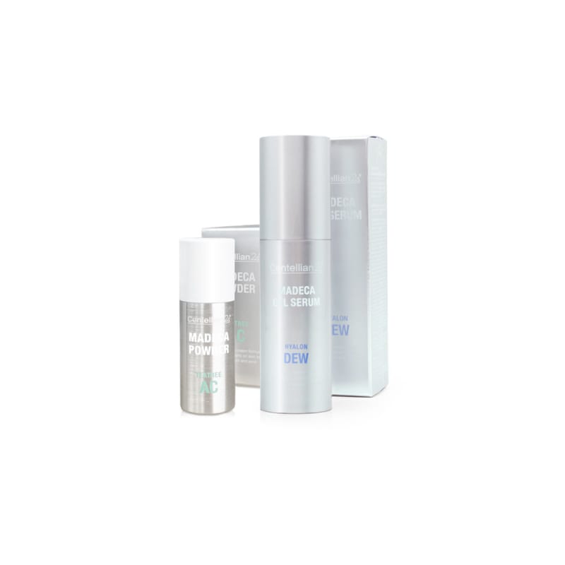 CENTELLIAN24 Madeca Powder Tea Tree AC 6g + Madeca Gel Serum Hyaluronic Acid Dew 30ml