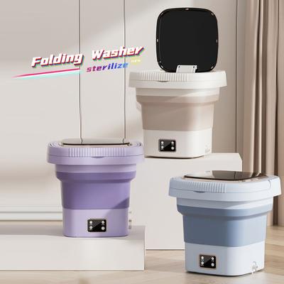 Portable Foldable Washing Machine With LCD Display Mini Underwear Sock Centrifuge 9L