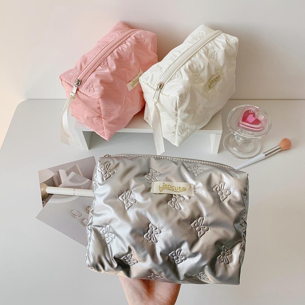 Wash Pouch Bow Stationery Bag Bowknot Love Heart Bow Coin Pouch Sweet Bow Cosmetic Bag  Travel