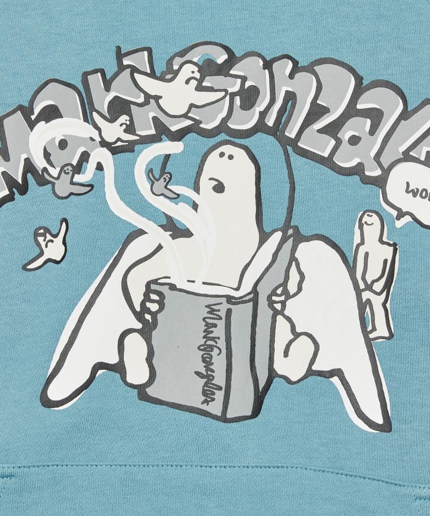 Wizard Shmu Graphic Sweat Hoodie - Blue