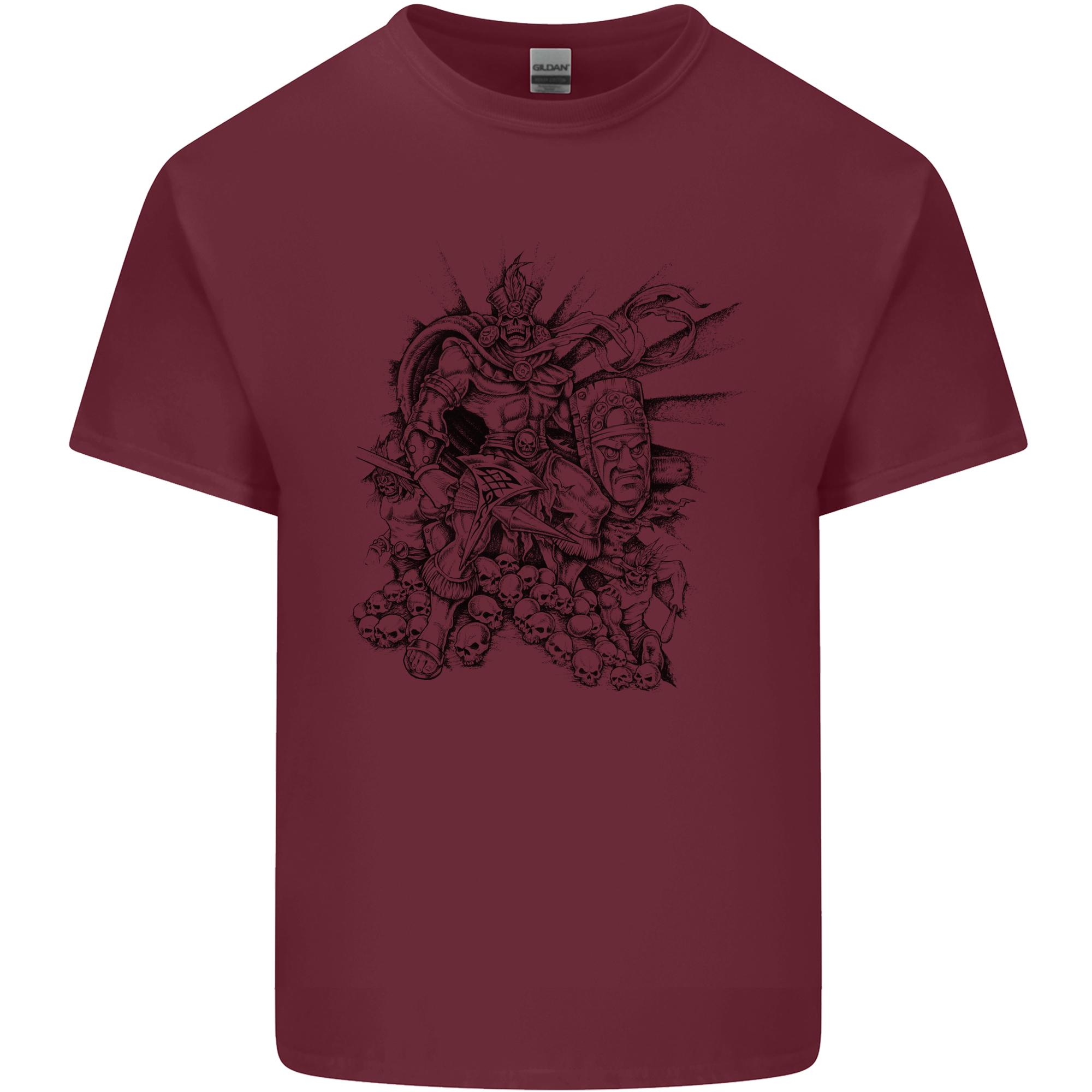 Inca Warrior Skull Gym Martial Arts MMA Axe Unisexs Light Cotton TShirt S