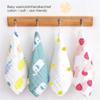 5pcs Baby Washcloths Cartoon Animal 6 Layers Cotton Baby Wash Cloths Face Towel Bib Handkerchief for Newborn Boys Girls