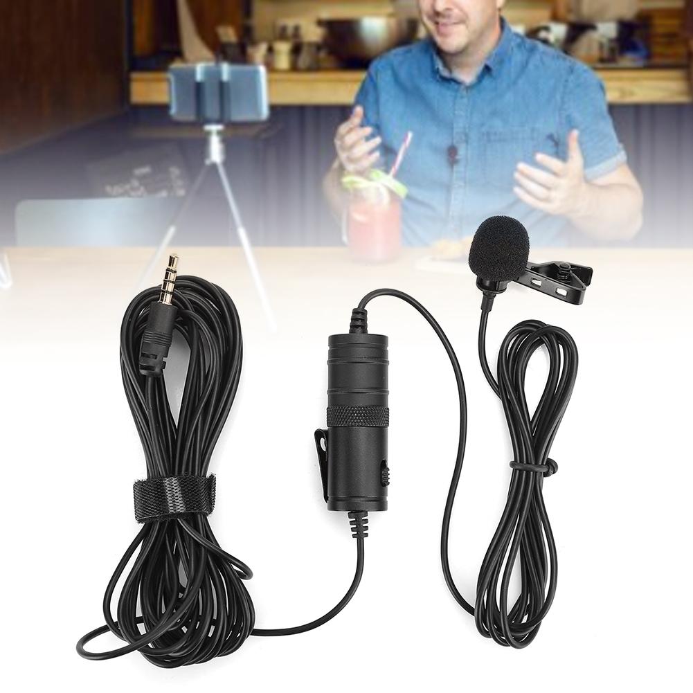 Mini Collar Clip Microphone Karaoke Live Broadcast Mic with Battery for Mobile Phone PC(MicrophoneAdapter for IOS )