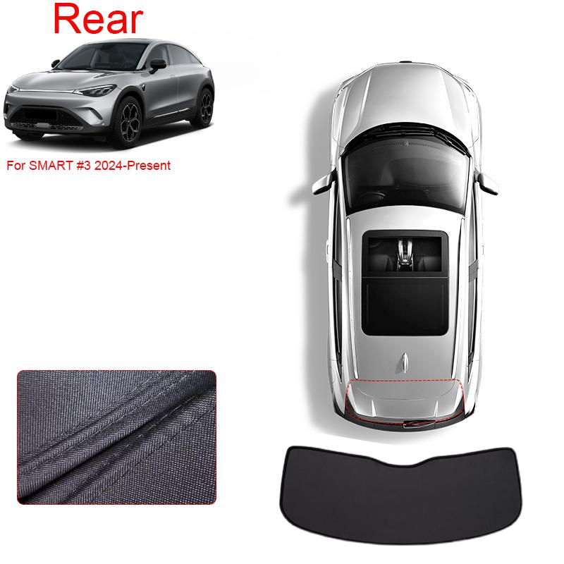 Car Black Windows Privacy Sunshade For Smart #3 2024-2026 Auto Anti-UV Heat Insulation Protect Cover Interior Accessories