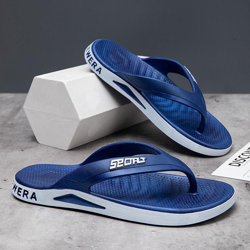 Trendy flip-flops men's new fashion non-slip outdoor wear slippers deodorant wear-resistant durable sandals medium green men's drag