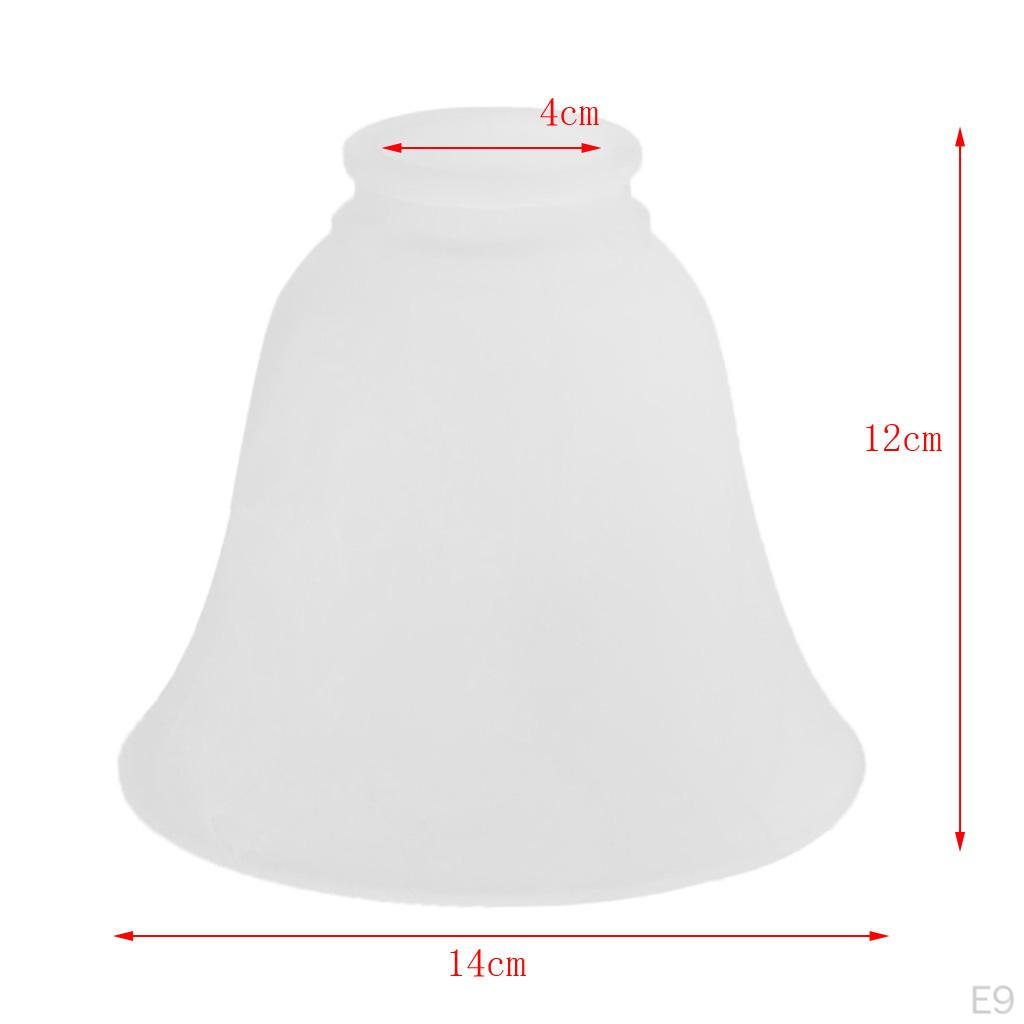 Bell Shape Vintage Frosted & Clear Glass Lamp Shade