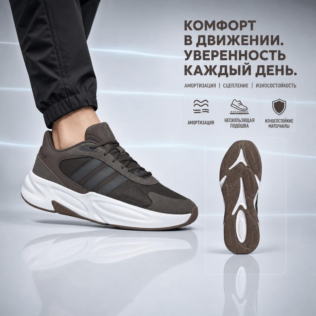 adidas Neo Ozelle Scarpe da Corsa Comode Versatili Leggere Sport Stile Futuro Tessuto Assorbimento degli Urti Antiscivolo Resistenti all'Usura Tomaia Bassa GX4692