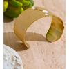 Eetit 65mm Personalized Stainless Steel Wide Shell Cuff Bracelet Bangle 18K Golden Plated Texture Attractive Jewelry