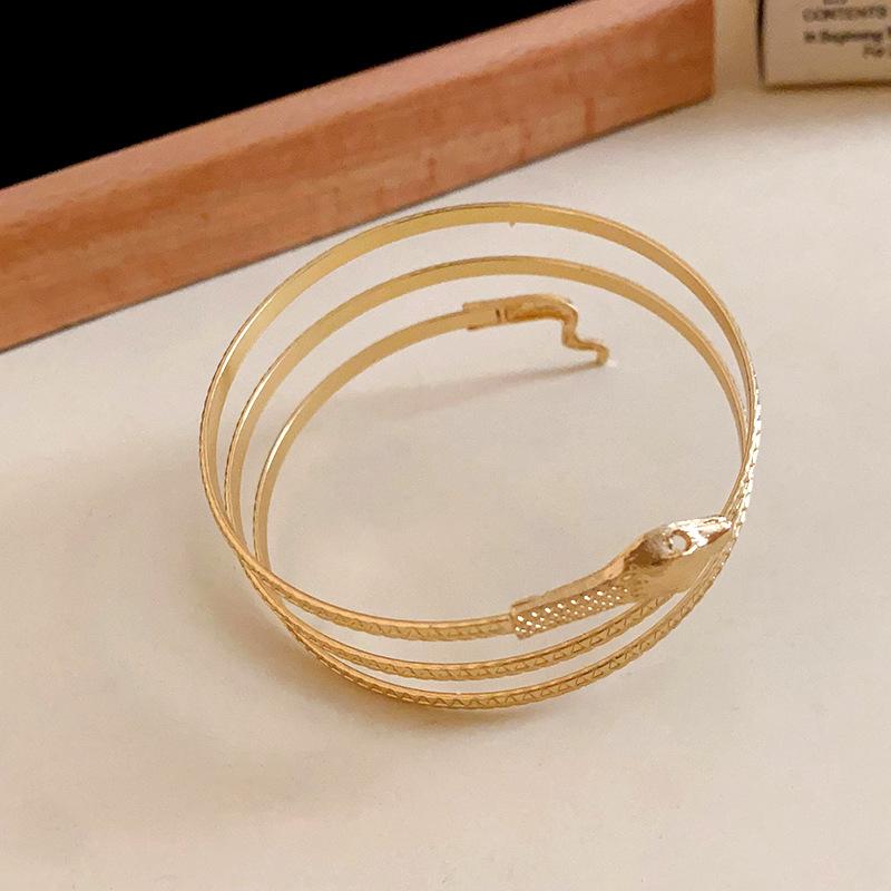 

Корейский металлический многослойный браслет в форме змеи: Холодный стиль, Высококлассные роскошные украшения