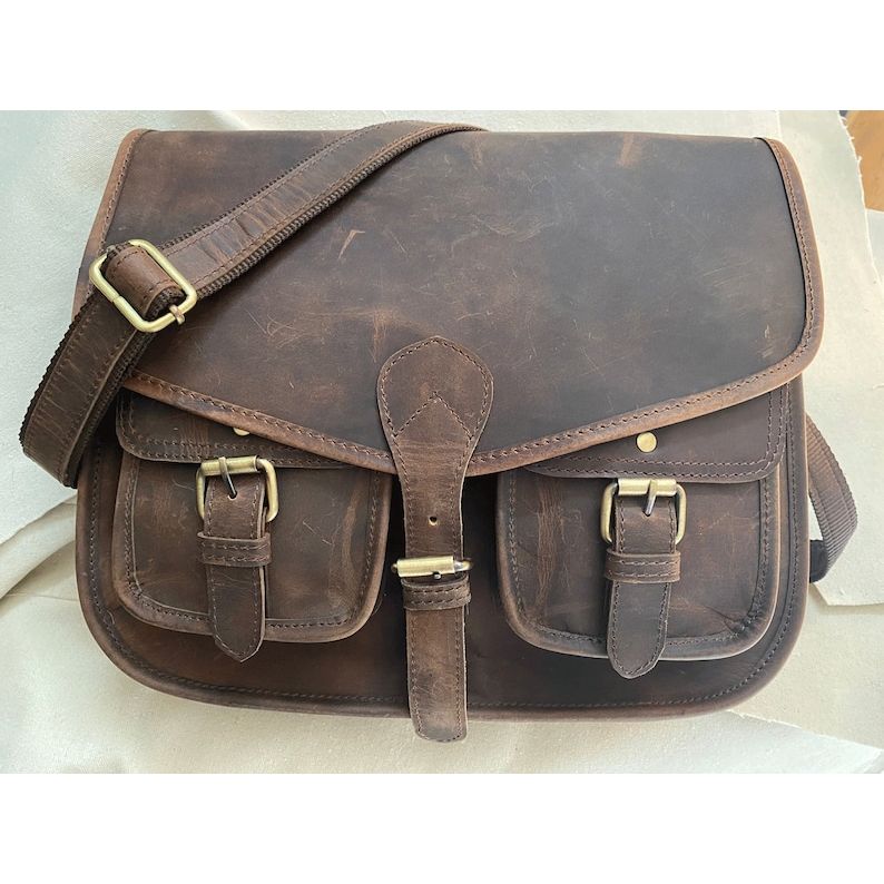 

Кожаные сумки кроссбоди Кошелек Женская сумка через плечо Сумка-сатчел Женская сумка-тоут из кожи полного зерна, Подарок для нее, Подарок для него 11 x 9 x 3 in