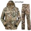 New TAD Tactical Soft Shell Jacket + Pants Camouflage Outdoor Men Army Sport Hunting Camping Waterproof Windbreaker Set