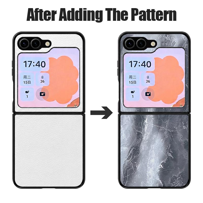 Sandstone Marble Case For Samsung Z Flip 8 7 6 5 Luxury Leather Skin Hard Folding Phone Cover For Galaxy Z Flip8 Flip7 Flip6